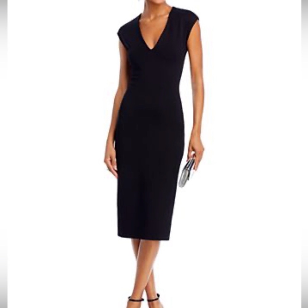 Aqua Black Midi Dress